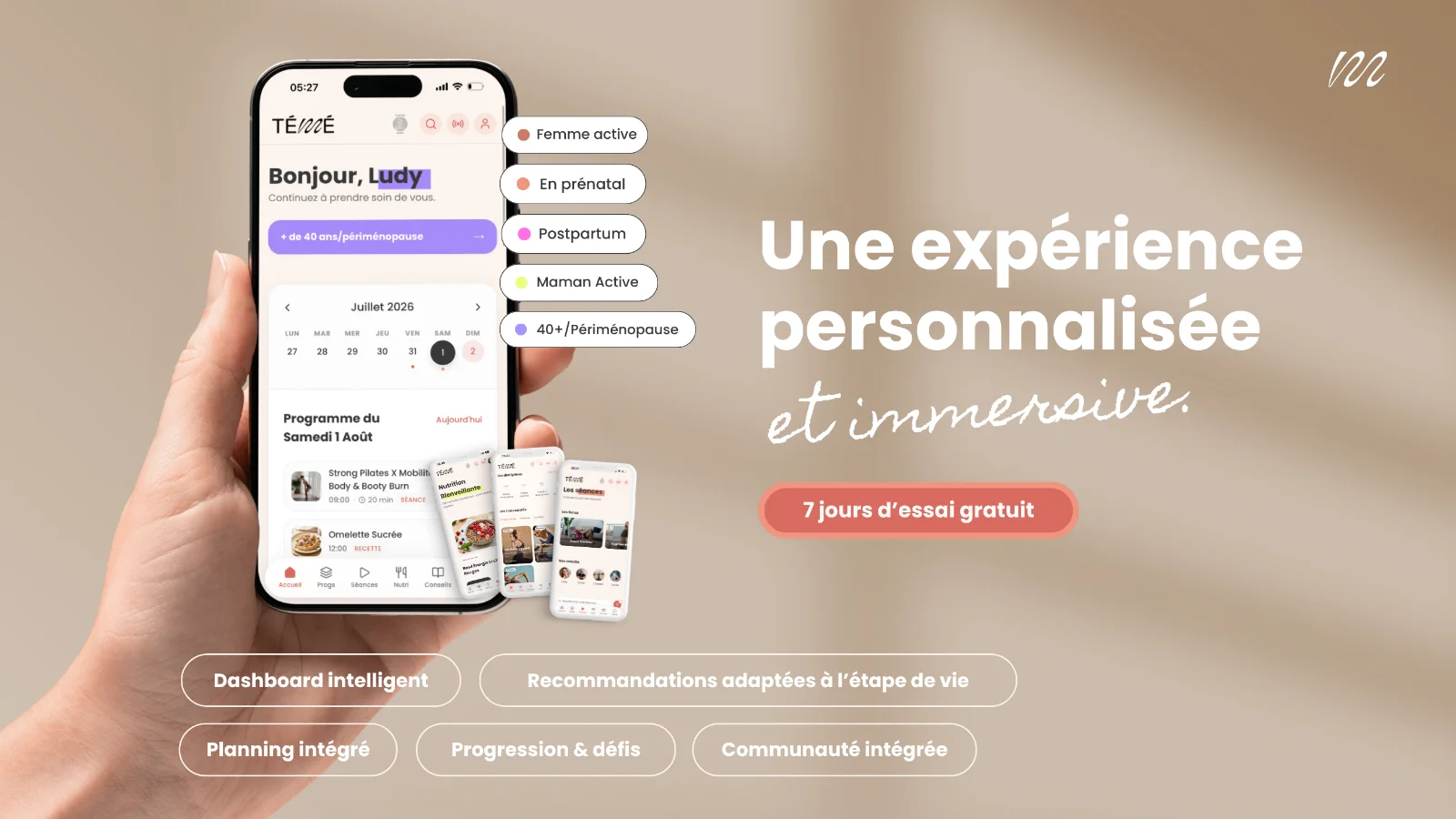 App fitness en ligne Studio Témé